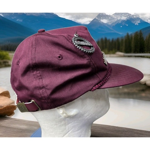 Vintage Norfolk Western Hat Adult Red Otto Strapback‎ Cap With Pins - Picture 8 of 14